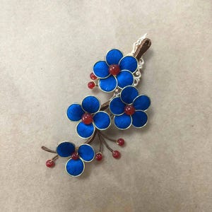 Blue Blossom Hairpin