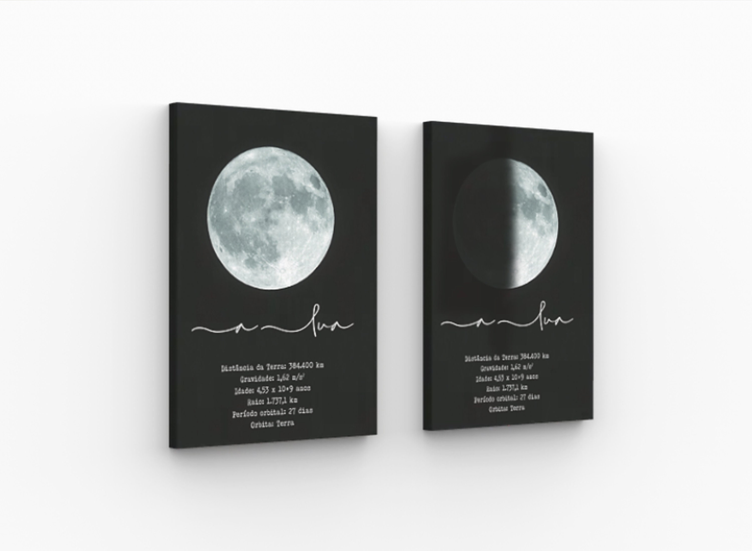 Moon Frame Two Moon Frame Moon Frame Full Moon Frame Etsy
