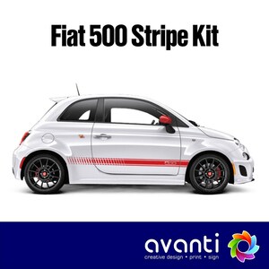 SIDE SKIRT For FIAT VINYL CAR DECAL STICKERS 300mm long 500 x 2  DOOR