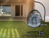 Hanging Hammock Chair Swinging Garden Outdoor Furniture Soft Cushion Seat Dormitory Bedroom Hanging Chair Back With Pillow