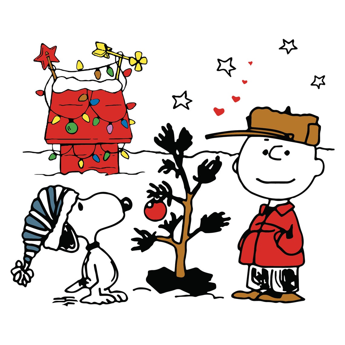 Christmas With Charlie Brown And Snoopy Svg Christmas Svg Etsy