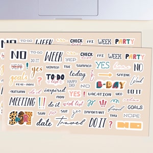Printable Planner Sticker Collection Sticker Bundle Cricut - Etsy