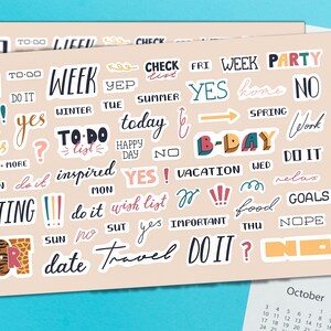 Printable Planner Sticker collection Sticker Bundle Cricut | Etsy