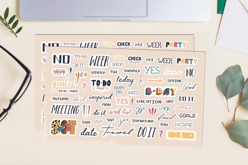 Printable Planner Sticker Collection Sticker Bundle Cricut - Etsy