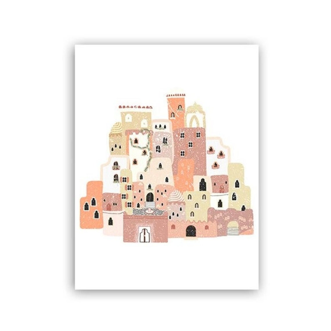 Set of 3 Boho Living Room Canvas Wall Art Abstract Landscape Etsy