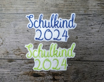Schrift Nr. 5 Schulkind 2024 Aufnäher, Patch, Bügelbild, gestickt, iron-on, embroidery