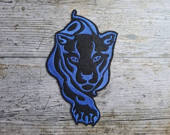 Stalking Panther Blue Patch Appliqué