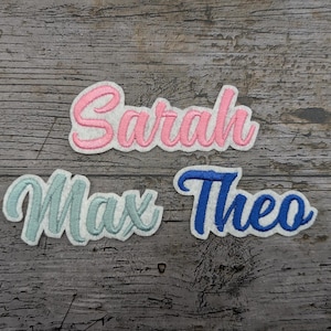 Font No. 7 name embroidery, patch, name, patch, iron-on, embroidered