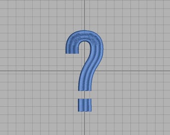 small question marks, embroidery file, instant download
