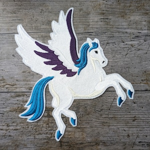 Bordado, parche, aplique de pegaso