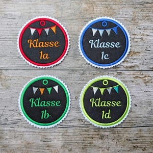 Schultüten Anhänger, Klasse 1a b c d + Wimpelkette