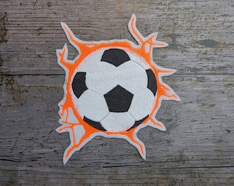 Football patch, iron-on patch, embroidered