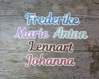 Font No. 1 name embroidery, patch, name, patch, iron-on, embroidered
