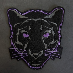 Tête de panthère violette, patch, application
