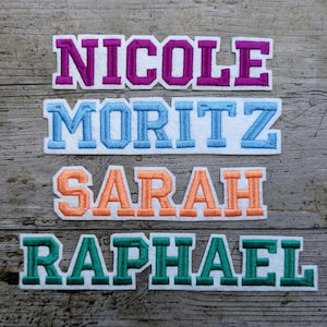 Font No. 14 name embroidery, patch, name, patch, iron-on, embroidered, iron-on, embroidery