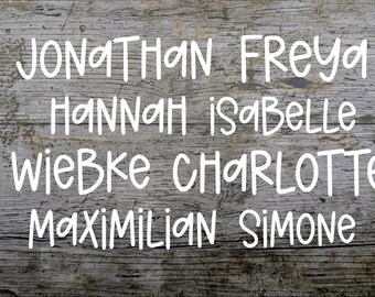 Font No. 44 iron-on image, name plotted, iron-on, custom text, flex foil, lettering, textile