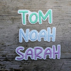 Font No. 24 name embroidery, patch, name, patch, iron-on, embroidered