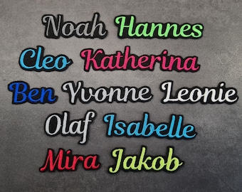 Font No. 1 name embroidery, patch, name, patch, iron-on, embroidered