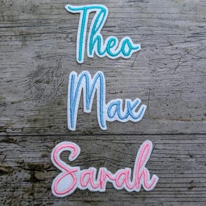 Font No. 18 name embroidery, patch, name, patch, iron-on, embroidered, iron-on, embroidery