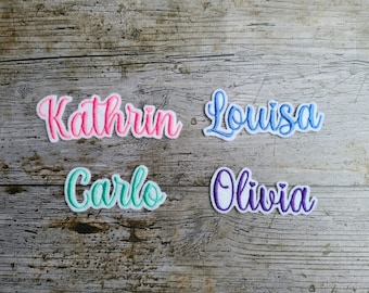 Font No. 4 name embroidery, patch, name, patch, iron-on, embroidered, iron-on, embroidery