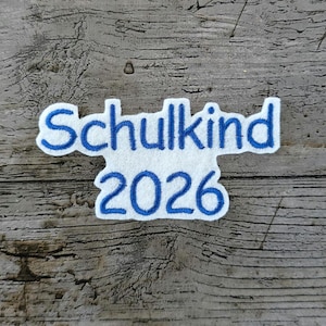 Font No. 3, Schoolchild 2026 Patch, Iron-on Patch, Embroidered Patch, Iron-on, Embroidery