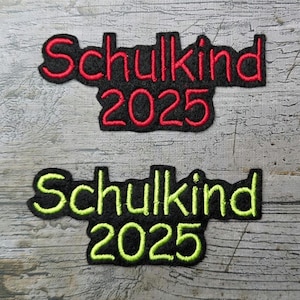 Font No. 3 Schoolchild 2024 Patch, iron-on, embroidered, embroidery