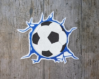 Football patch, iron-on patch, embroidered