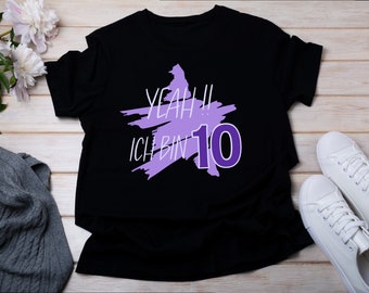 Yes!! I'm 10 SVG, plotter file birthday t-shirt girl, INSTANT DOWNLOAD