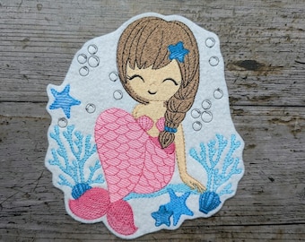 Meerjungfrau, Nixe Aufnäher, Applikation