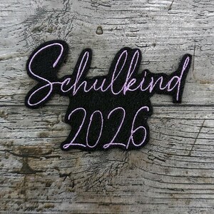 Schrift Nr. 9 Schulkind 2026 Aufnäher, Patch, Bügelbild, gestickt, iron-on, embroidery