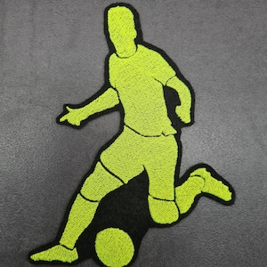Footballer patch, football player embroidered