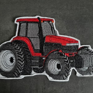 Tractor red, patch, appliqué