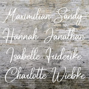 Font No.15 Iron-on image names, plotted, iron-on, custom text, flex foil, lettering, textile