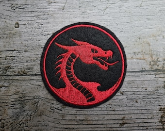 Dragon patch, patch, iron-on, geborduurd