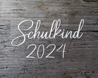 Schriftart Nr. 15, Bügelbild Schulkind 2024, Aufbügler, Flexfolie, iron-on