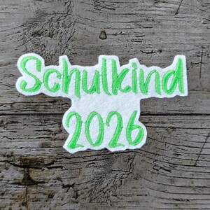 Font No. 11, Schoolchild 2026 Patch, iron-on, embroidered