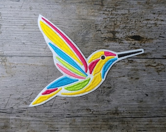 Kolibrilapp, applikation, broderad
