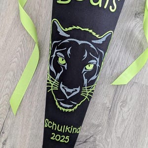 Pantherkopf Stickdatei 13cm, Wild Cat, Sofortdownload, Embroidery Design