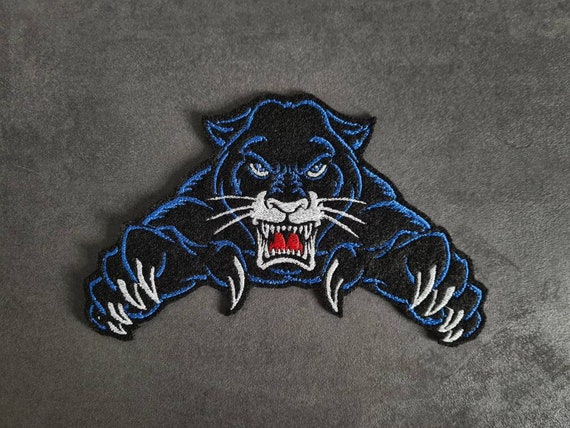 Blue Angry Panther Panther in Jump Patch Application - Etsy Blue Angry Panther Panther in Jump Patch Application - Etsy