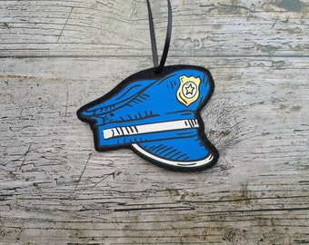 School cone pendant police, police cap, blue