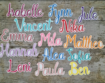 Font No. 5 name embroidery, patch, name, patch, iron-on, embroidered