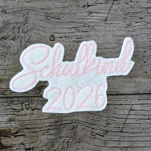 Font No. 15, Schoolchild 2026 Patch, Iron-on Patch, Embroidered Patch, Iron-on, Embroidery