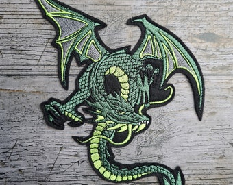 Green Dragon Chinese Applique Patch