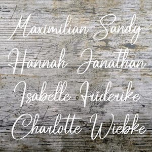 Font No.15 Iron-on image names, plotted, iron-on, custom text, flex foil, lettering, textile