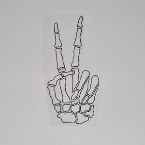Halloween ironing picture, hand, bone, skeleton, plotted, iron-on, flex foil, textile