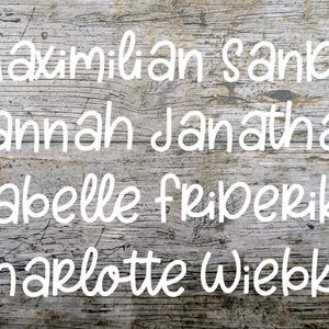 Font No. 10 iron-on image, name plotted, iron-on, custom text, flex foil, lettering, textile