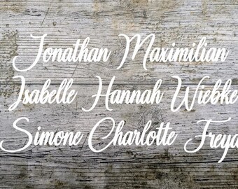 Font No. 34 iron-on image, name plotted, iron-on, custom text, flex foil, lettering, textile
