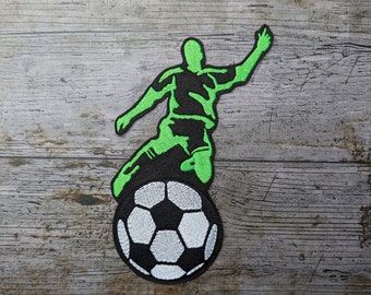 Footballer patch, embroidered football player