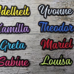 Schrift Nr. 7 Namenstickerei, Aufnäher, Namen, Patch, Bügelbild, gestickt, iron-on, embroidery
