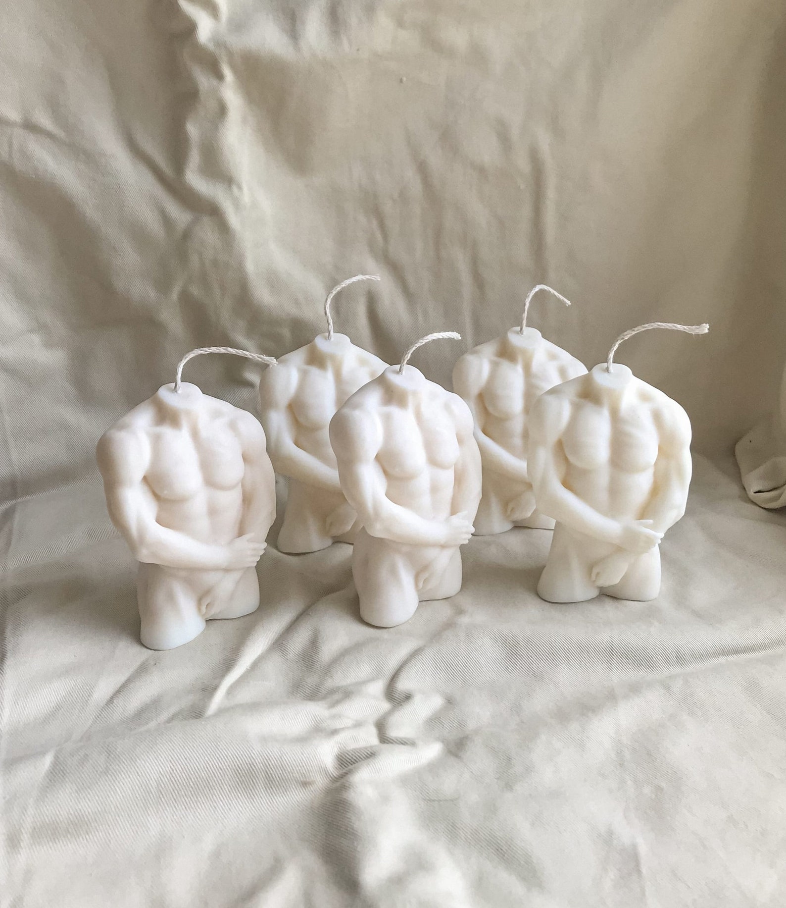 Male body candle male torso candle body candle long Etsy